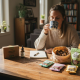 Canadian woman sorting different mushroom edibles