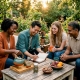 Adults gather in living room for relaxed ceremony